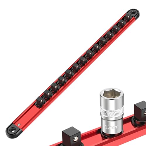 Voihamy Magnetischer Sockelhalter, Antriebssocket -Tablett magnetisch,Portable Toolbox Accessoire | Aluminiumlegierungs -Toolbox -Speicherorganisatoren für Standardflache und tiefe Größe von Voihamy