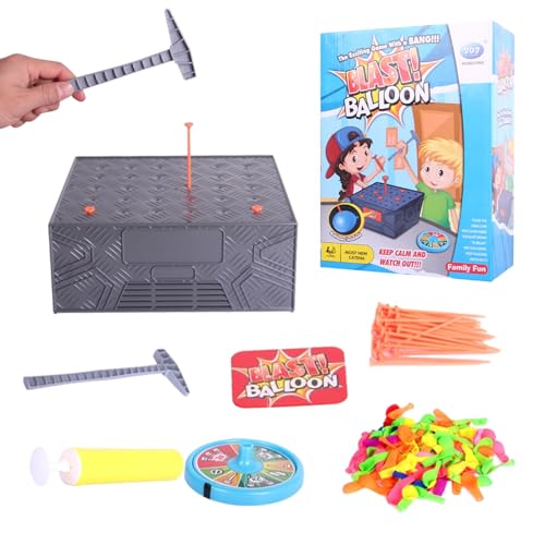 Voihamy Whack A Balloon Spiel | Blast Boxes Balloon Spiel | Balloon Blast Boxes Spiel | Ballonexplosions Spiel | Knifflige Ballon Brettspiele | Lustiges Ballon Desktop Brettspiel Mit Hammer Für von Voihamy