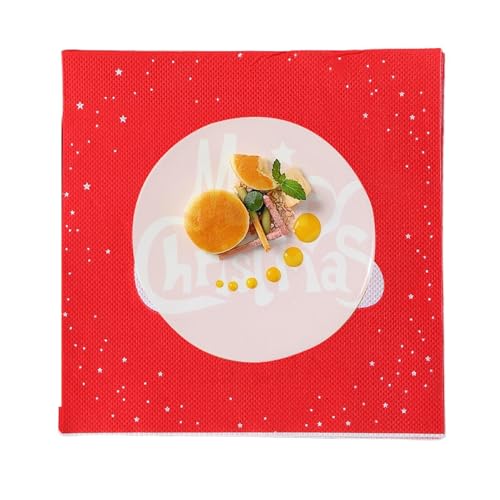 Weihnachtsservietten – Gäste-Papierservietten, Handtuch, Urlaubsservietten – elegante Dinnerservietten, Handtuch für Zuhause, Esszimmer von Voihamy