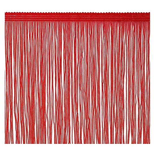 Fringe Trim Quaste 20 cm breit 2 Meter lang für Kleidung Accessoires Latin Hochzeitskleid DIY Dekoration (Rot) von VoilaLove