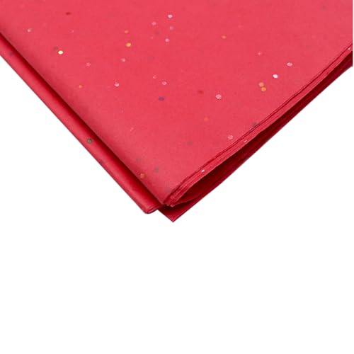 10 Blatt Glitzer-Geschenkpapier, 50 x 66 cm, Blumen-Geschenkpapier, Blumenstrauß, Geschenkpapier, rotes Seidenpapier von Vokenforu