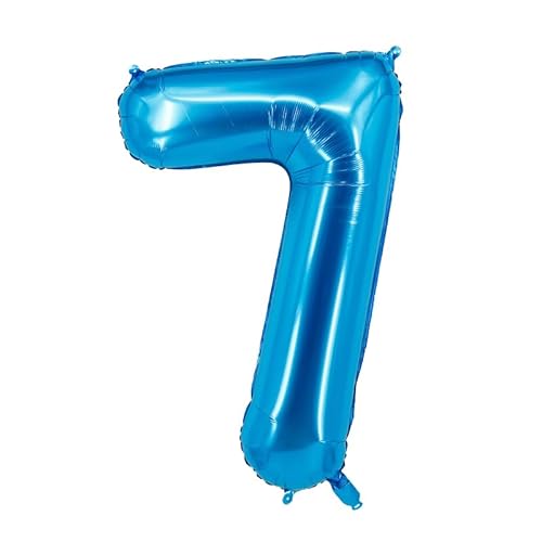 40 Zoll Zahlenballons Riesenzahl Aluminiumfolie Helium Ballons für Geburtstagsfeier Feier Dekoration Neujahr Babyparty Jubiläum (Blau, 7) von Volunx