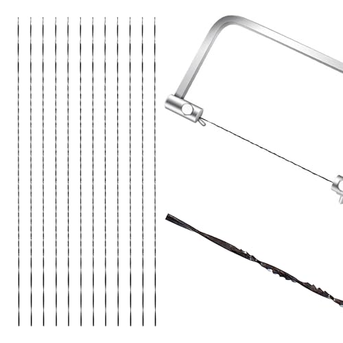 VooGenzek 12 Stücke 1# Dekupiersägeblätter mit Spiralzähnen, Rundsägeblätter, Spiral Scroll Sägeblätter, für Metall Schneiden Sägen Schnitzen (1#) von VooGenzek