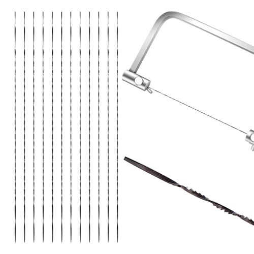 VooGenzek 12 Stücke 2# Dekupiersägeblätter mit Spiralzähnen, Rundsägeblätter, Spiral Scroll Sägeblätter, für Metall Schneiden Sägen Schnitzen (2#) von VooGenzek