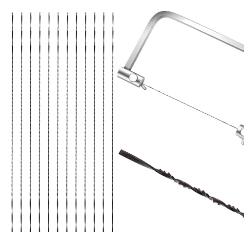 VooGenzek 12 Stücke 3# Dekupiersägeblätter mit Spiralzähnen, Rundsägeblätter, Spiral Scroll Sägeblätter, für Metall Schneiden Sägen Schnitzen (3#) von VooGenzek