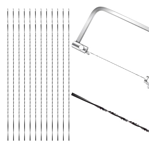 VooGenzek 12 Stücke 4# Dekupiersägeblätter mit Spiralzähnen, Rundsägeblätter, Spiral Scroll Sägeblätter, für Holz Schneiden Sägen Schnitzen (4#) von VooGenzek