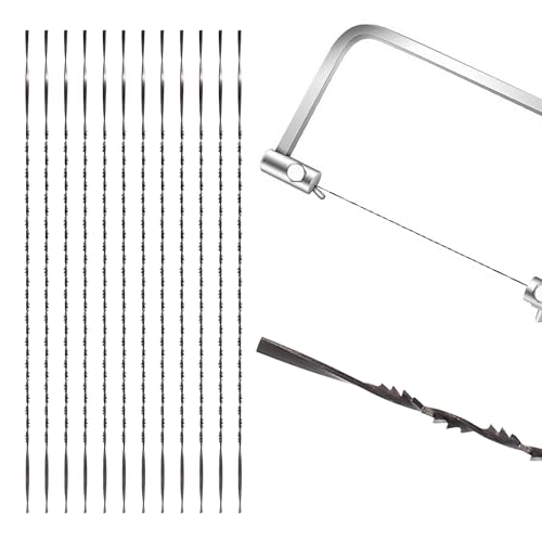 VooGenzek 12 Stücke 7# Dekupiersägeblätter mit Spiralzähnen, Rundsägeblätter, Spiral Scroll Sägeblätter, für Holz Schneiden Sägen Schnitzen (7#) von VooGenzek