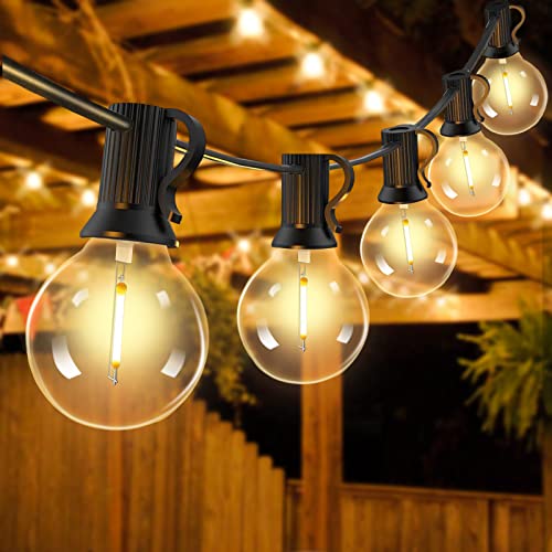 Voolex Lichterkette Außen Glühbirnen, 12M/40FT LED Lichterkette Warmweiß IP44 Wasserdicht, Innen/Außen Lichterketten für Garten, Terrasse, Hochzeiten, Partys (Keine Fernbedienung) von Voolex