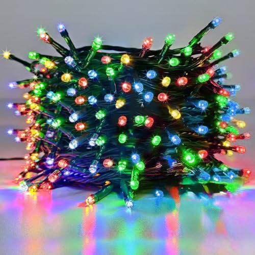 Voolex Weihnachtsbeleuchtung für den Außenbereich, 400 LED 40m Lichterketten mit 8 Modi Fernbedienung Indoor Outdoor Dimmbar Zeiteinstellung Plug in Weihnachten String Lights Multicolor von Voolex