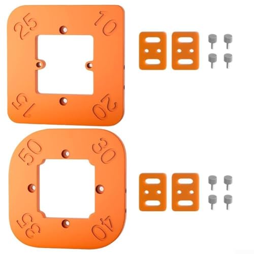 Holzbearbeitungsfräsenecke, Radiusschablonenvorlage, 4-in-1-Winkel-Ecken-Schablonen-Werkzeug, für präzises Formen und Trimmen (2 Stück) von Vootnifig