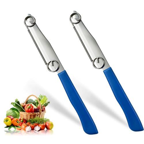 Vordpe 2 Stück Schnellschneidemesser, Schnelles Schnittmesser, Fruit Slicer, Messer Mit Abstandshalter, 3 in 1 Multifunctional Veggie Peeler Für Tomate, Zitrone von Vordpe