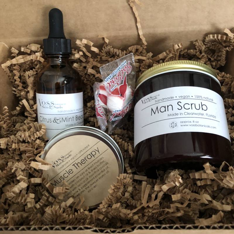 Man Spa Geschenk Box, Für Ihn, Wertschätzung Geschenk, Self-Care Vegan Weihnachtsgeschenk, Bräutigam Danke, Gute Besserung, Verwöhn Ihn von VossBotanicals