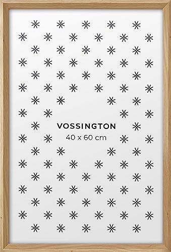 Vossington Bilderrahmen 40x60 Eiche - Holz (künstliche Holzmaserung) - Moderner Rahmen mit abgeschrägter Kante - Rahmen für 1 Bild, Foto, Poster oder Puzzle im Format 40 x 60 cm (60x40 cm) von Vossington