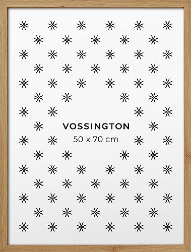 Vossington Bilderrahmen 50x70 Eiche - Holz (künstliche Holzmaserung) - Modernes, klassisches Design - Posterrahmen - Rahmen für 1 Bild, Poster oder Puzzle im Format 50 x 70 cm (70x50 cm) von Vossington