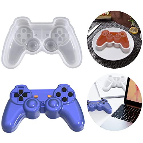 Voyyphixa 3D Gamepad Silikonformen Epoxidharz Game Controller Spielgriff Epoxidharz Formen Videospiel Resin Silikonform Fondant Gießform für Schokolade, Kuchen, Seife, Aromatherapie-Wachs von Voyyphixa