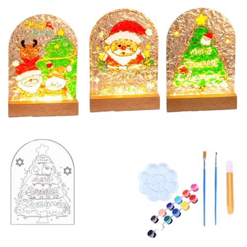 Light Up Drawing Board, Handmade Painting Christmas Night Light Kit, Creative Christmas Holiday LED Table Decor, Arts and Craft Kits for Girls Boys, Holiday Crafting Fun Kit von Vriusi