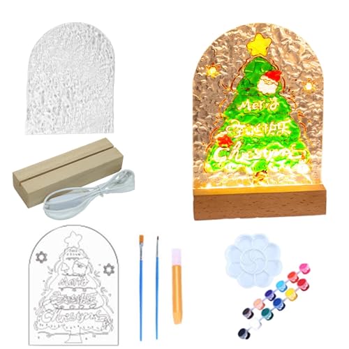 Light Up Drawing Board, Handmade Painting Christmas Night Light Kit, Creative Christmas Holiday LED Table Decor, Arts and Craft Kits for Girls Boys, Holiday Crafting Fun Kit von Vriusi