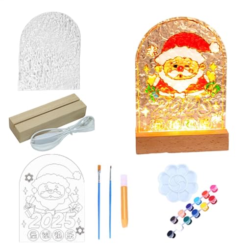 Light Up Drawing Board, Handmade Painting Christmas Night Light Kit, Creative Christmas Holiday LED Table Decor, Arts and Craft Kits for Girls Boys, Holiday Crafting Fun Kit von Vriusi