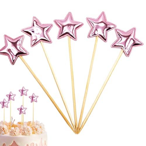 Star-Themed Birthday Cake Topper, Glitter Cake Topper for Boys, Food-Grade Safe Cake Topper for Birthday, Sparkling Star Cake Decoration, Cake Topper Set for Boys Party, Birthday Cake Topper Glitter S von Vriusi