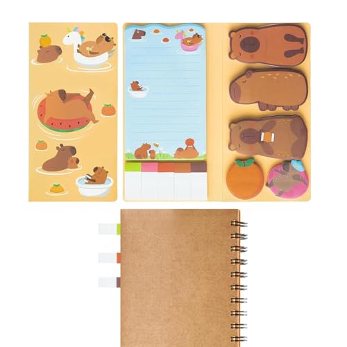 Sticky Notes für Kinder, Cartoon-Haftnotizen, Sticky Markers für den täglichen Gebrauch, wiederverwendbare Haftnotizen für Textbücher, Diaries, Schreibtisch, Kühlschrank und Heimgebrauch von Vriusi