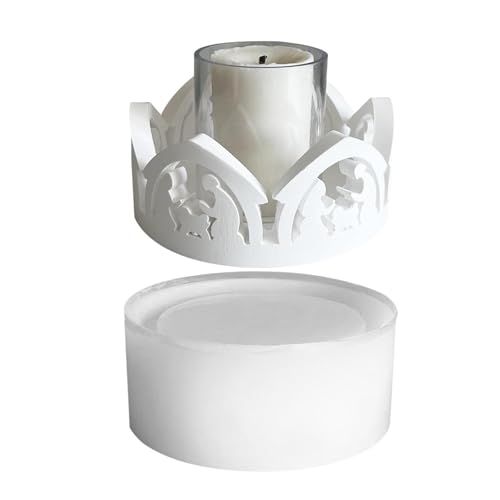 Tea Light Candle Holder Mold, Hollow Jesus Candlestick Mold, Epoxidharz Pouring Mold, Silikonform für Handwerk, Cement Pouring Mold, Gypsum Mold für Dekoration, Heimdekoration Mod von Vriusi