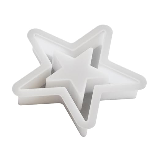 Vriusi 3pcs Christmas Star Silicone Mold, Candle Casting Mold, Chocolate Candy Molds, Five-pointed Star Christmas Tree Decoration, Holiday Cake Decorating Tools for Cake and Chocolate von Vriusi