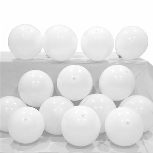 100 Stück 5 Zoll Klein Luftballons Weiß, Mini Latex Weiss Helium ballons für Party Deko(Ø 12 cm) von Vsosfiza