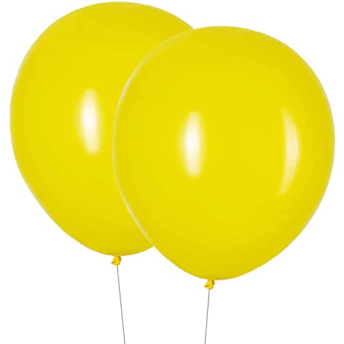 15 Stück 18 Zoll Großer Luftballons Gelb, Jumbo Gelb Latex Helium ballons für Party Deko(Ø 45 cm) von Vsosfiza