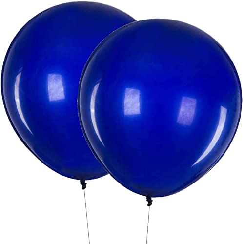 15 Stück 18 Zoll Großer Luftballons Marineblau, Jumbo Marineblau Latex Helium ballons für Party Deko(Ø 45 cm) von Vsosfiza