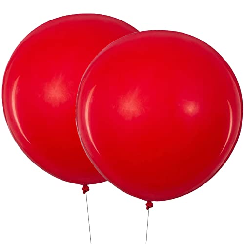 15 Stück 18 Zoll Großer Luftballons Rot, Jumbo Rot Latex Helium ballons für Party Deko(Ø 45 cm) von Vsosfiza