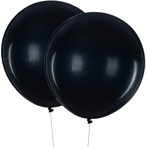 15 Stück 18 Zoll Großer Luftballons Schwarz, Jumbo Schwarz Latex Helium ballons für Party Deko(Ø 45 cm) von Vsosfiza