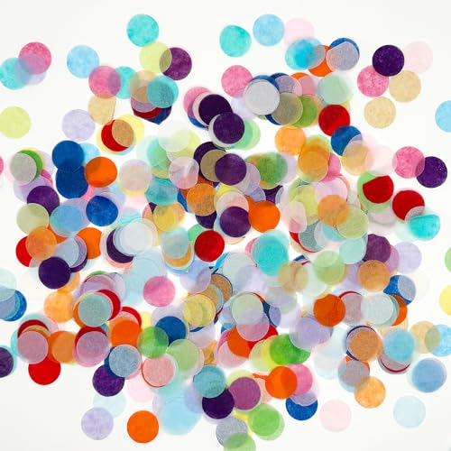 50g Mehrfarbige Runde Tissue Konfetti,Party Tabellen Confetti für Hochzeit, Geburtstag, Jahrestag.5000+Stück(Bunt Konfetti) von Vsosfiza