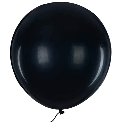 Vsosfiza 6 Stück 36 Zoll Großer Luftballons Schwarz, Jumbo Schwarz Latex Helium ballons für Party Deko(Ø 45 cm) von Vsosfiza