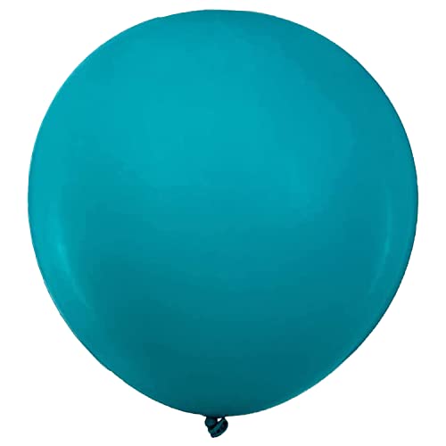 6 Stück 36 Zoll Großer Luftballons Türkis, Jumbo Türkis Latex Helium ballons für Party Deko(Ø 45 cm) von Vsosfiza