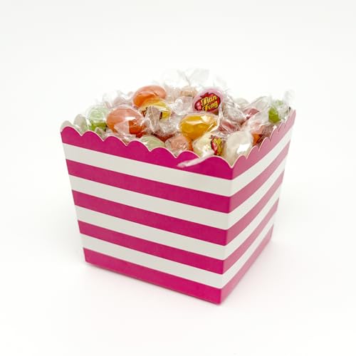 Vsosfiza 12 Stück Candy Container Popcorn Tüten Popcorn Box Partytüten für Candybar und Popcorn Salzstangen (Hot Pink) von Vsosfiza
