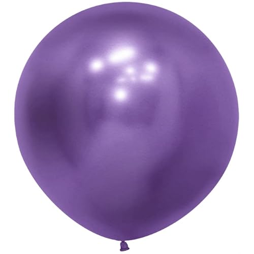 Vsosfiza 18 Zoll Großer Metallic Luftballons Violett, Jumbo Lila Chrom Helium ballons für Party Deko(Ø 45cm/15 Stück) von Vsosfiza