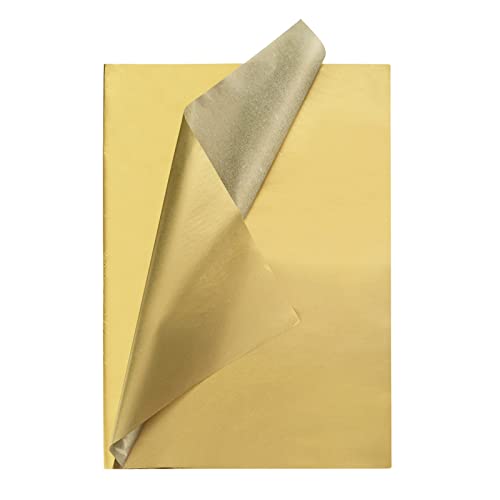 Vsosfiza Decoupage Seidenpapier Gold Geschenkpapier - 50x70 cm - 20 Blatt von Vsosfiza