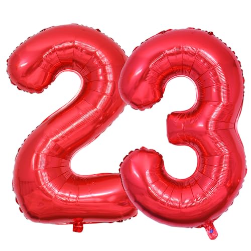 Vthoviwa 101CM Luftballon Zahlen 23/32 Rot, Helium Luftballon 23/32. Geburtstag Foil Ballon, 0123456789,10-19,20-25,30,40,50,60,70,80,90, Folienballon 23/32 Party Dekoration Vthoviwa 101CM Luftballon Zahlen 23/32 Rot, Helium Luftballon 23/32. Geburtstag Foil Ballon, 0123456789,10-19,20-25,30,40,50,60,70,80,90, Folienballon 23/32 Party Dekoration von Vthoviwa