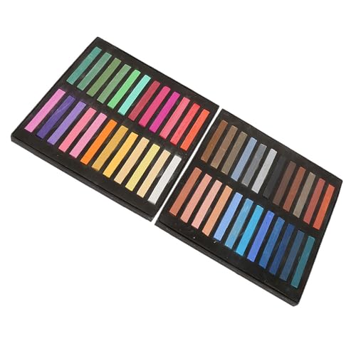 Vvikizy Weiche Pastellkreiden-Set, Fluoreszierende Kreide, Weiche Ölpastelle Zum Malen, Skizzieren und Haarfärben, Ölmalstifte, Pastellkreiden, Künstlerbedarf (48 Farben) von Vvikizy