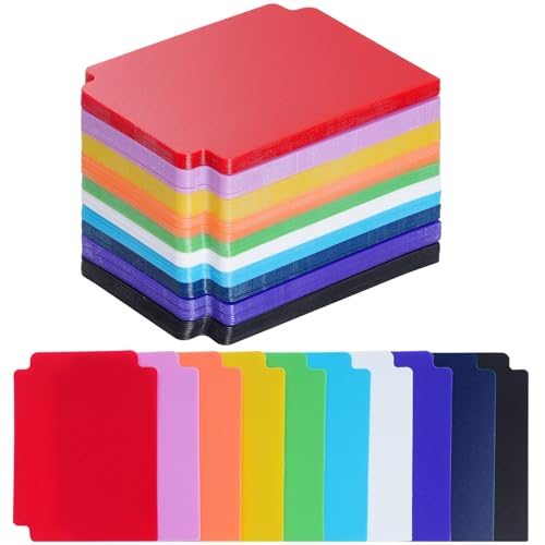 Vxcbad 100 Pcs Kartentrenner - 3,8 x 2,7 Zoll Spielkarte Kartenteiler für Spiele und Lagerung - Multicolor Plastikkarte für Arbeitsplatz von Vxcbad