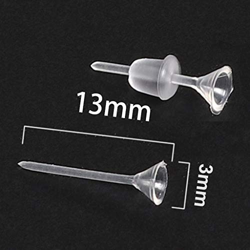 Ohrring-Verschlüsse und Ohrringpfosten, insgesamt 100 Sets, transparente Ohrstecker für Arbeit, Sport, Schmuckherstellung Ohrring-Verschlüsse und Ohrringpfosten, insgesamt 100 Sets, transparente Ohrstecker für Arbeit, Sport, Schmuckherstellung von Vynetra