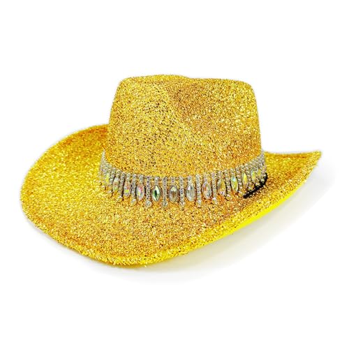 Vynetra Cowgirl-Hut mit Schmucksteinen, schwerer Kristall-Panama-Hut, Überraschung, Mädchen, Jungen, Braut, Hut für Karneval, Musikfestival, Western-Frauen Vynetra Cowgirl-Hut mit Schmucksteinen, schwerer Kristall-Panama-Hut, Überraschung, Mädchen, Jungen, Braut, Hut für Karneval, Musikfestival, Western-Frauen von Vynetra