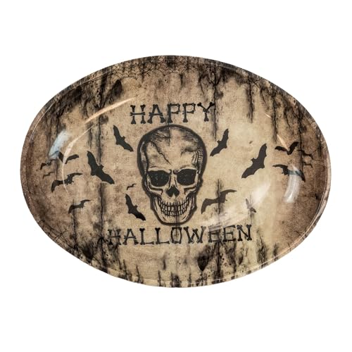 W WIDMANN MILANO Party Fashion - Totenkopf Schale Happy Halloween, 40 x 30,5 cm, Partygeschirr von W WIDMANN MILANO Party Fashion