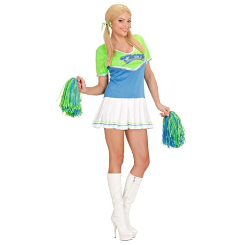 Widmann 79132 - Kostüm Cheerleader, Kleid mit 2 Pom Poms, Schule, Sport, Schulmädchen, Karneval, Mottoparty von W WIDMANN MILANO Party Fashion