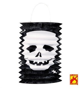 Widmann 95741 - Laterne Totenkopf, Ø 16 cm, Höhe 28 cm, Lampion, flammenhemmend, Halloween, St. Martin von W WIDMANN MILANO Party Fashion