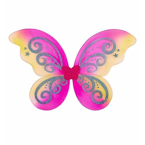 Widmann 96540 - Fantasy Glitterflügel für Kinder, Größe 51 x 39 cm, Schmetterling, Fee, Mädchen von W WIDMANN MILANO Party Fashion