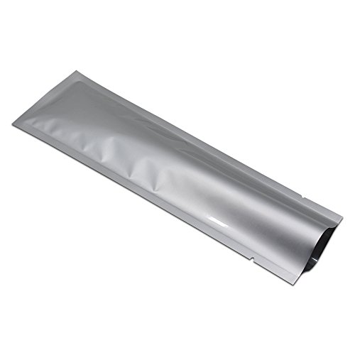 WACCOMT Pack 100 Stück Aufbewahrung Lebensmittel Heißsiegelbarer Mylar Beutel aus Reiner Folie Vakuumbeutel für die Probenahme Verpackung Geruchssichere Verpackungs Taschen 6x24cm (2.3x9.4 inch) von WACCOMT Pack