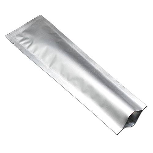 WACCOMT Pack 100 Stücke Aufbewahrung Lebensmittel Heißsiegelbarer Mylar Beutel aus Reiner Folie Vakuumbeutel für die Probenahme Verpackung Geruchssichere Verpackungs Taschen 6.5x17cm (2.56x6.69 inch) von WACCOMT Pack