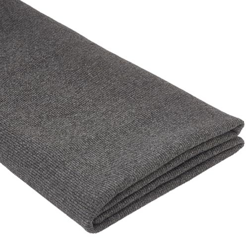 WADORN 136x67cm Baumwoll Strickstoff Rippbündchen Baumwollrippstrickstoff Für Manschetten Natürlicher Rippstrick Baumwollstoff Zum Nähen Grau von WADORN