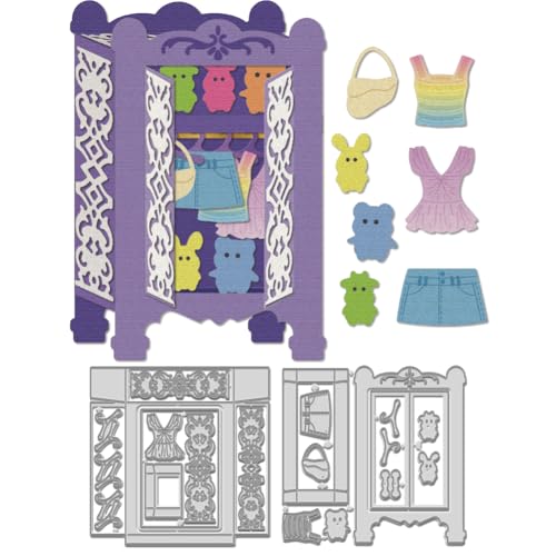 WADORN 2 Stück 3D Metall Stanzformen Für Kleiderschrankkleidung. Kleiderschrank Verkleidung Stanzformen Aus Karbonstahl Spitzenrand Schränke Prägeschablone Vorlage Für Partykarten Basteln Scrapbooking von WADORN